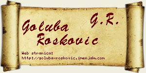 Goluba Rošković vizit kartica